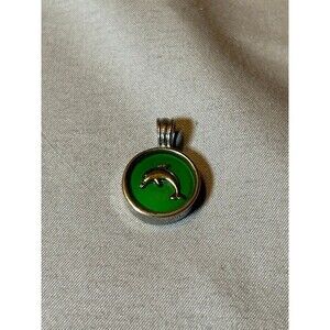 Silver Tone Dolphin “ mood “ Pendant